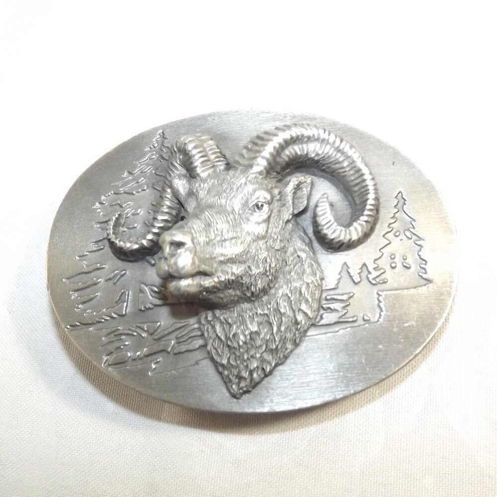 Siskiyou Ram Head Belt Buckle, 1992